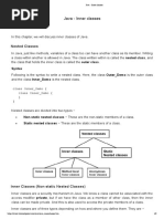 Java - Inner Classes