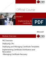 Microsoft Official Course: Implementing Active Directory Certificate Services