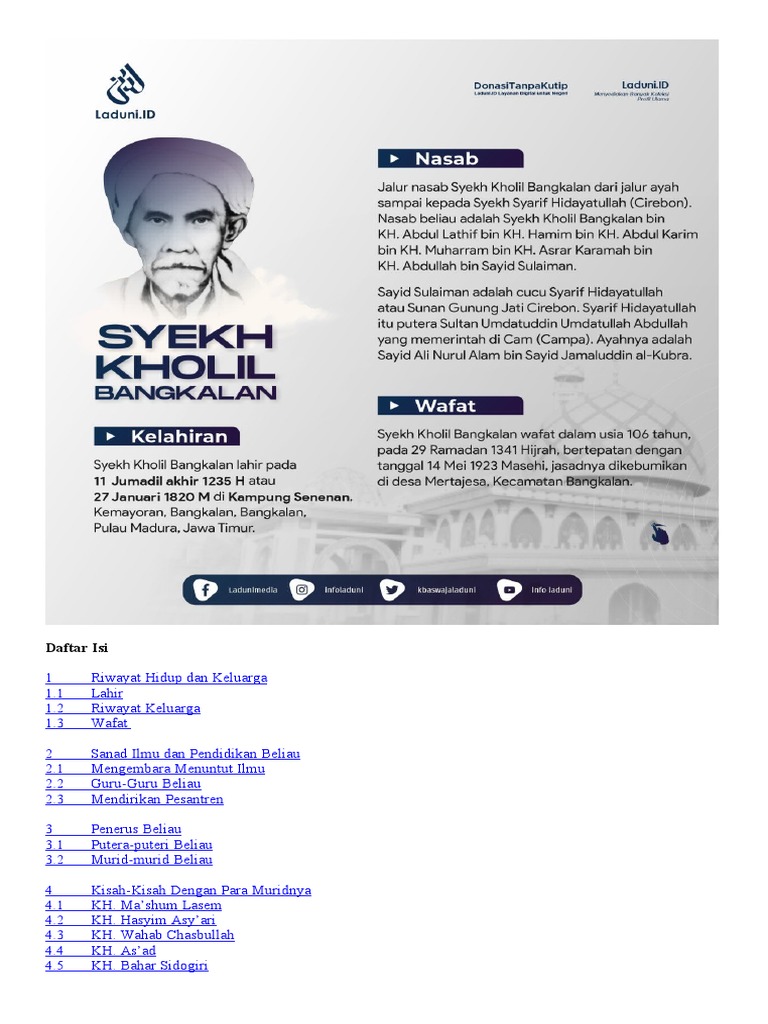 Biografi Syekh Kholil Bangkalan PDF