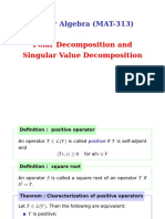 MAT-313 Linear Algebra Unit 5: Polar and Singular Value Decompositions