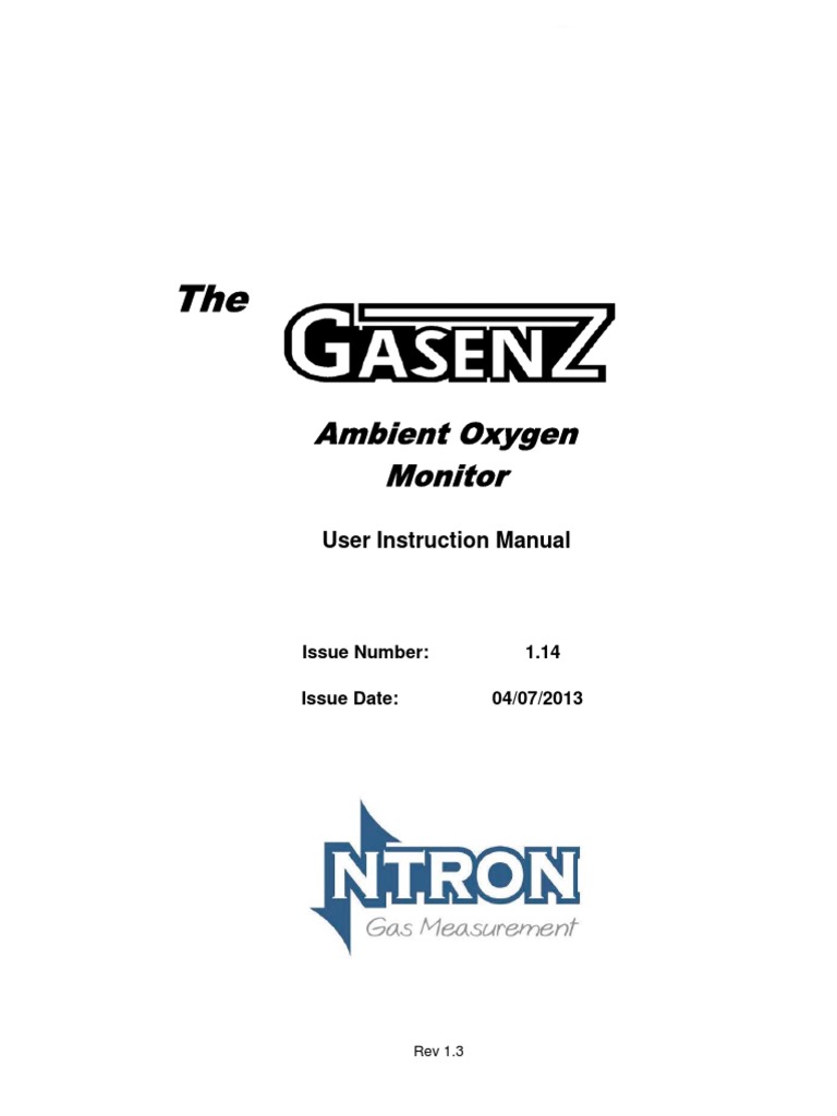 Manual Ambient Oxygen Monitor | PDF | Relay | Menu (Computing)