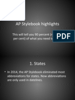 AP Stylebook Highlights