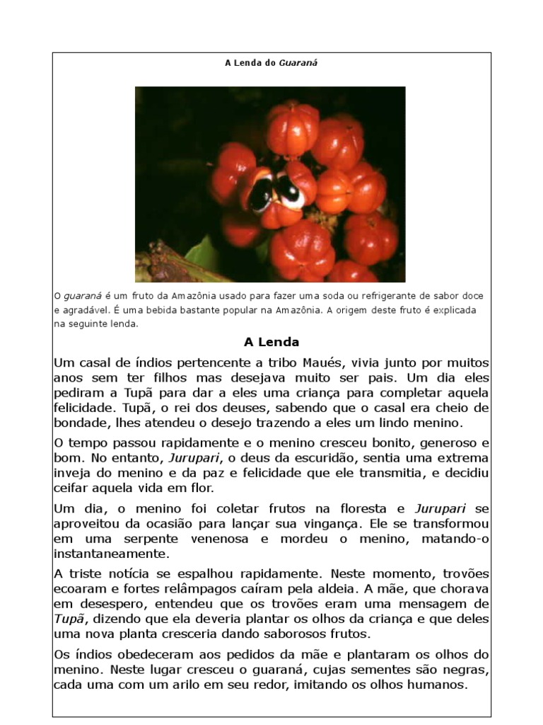 A Lenda Do Guaraná