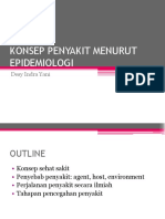 KONSEP PENYAKIT MENURUT EPIDEMIOLOGI. Desy Indra Yani(1)