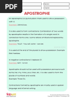 Apostrophes Printable Worksheets For Grade 2