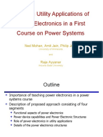 Teaching Utility Applications of Power Electronics in A First Course On Power Systems