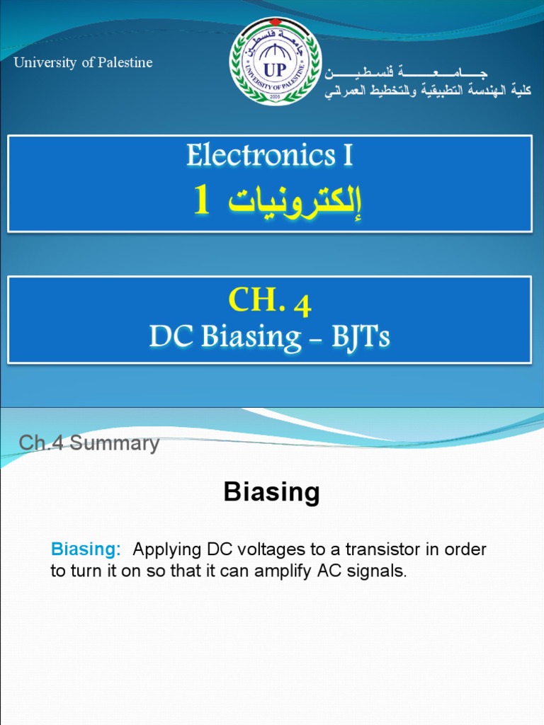 CH 04 Transistor Biasing | PDF | Manufactured Goods | Electrical ...