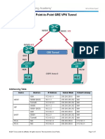 3.4.2.6 Lab - Configuring A Point-to-Point GRE VPN Tunnel