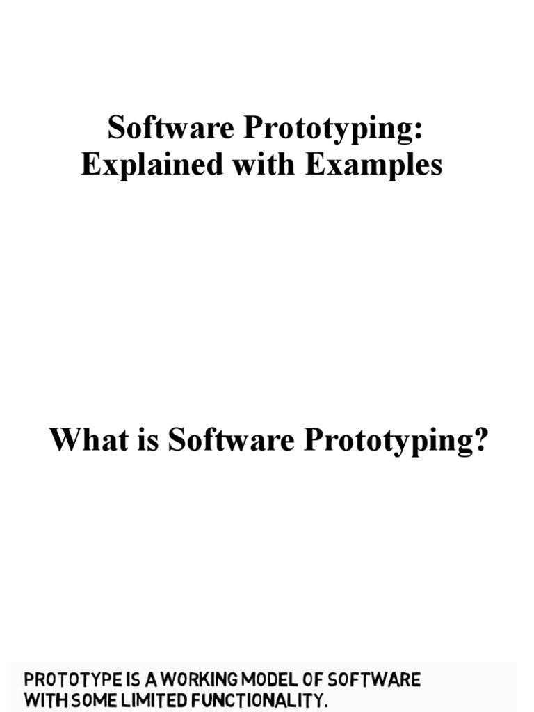 Understanding Software Prototyping Models | PDF | Software Prototyping ...