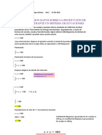 Representamos Datos Sobre La Producción de Caucho Mediante Un Sistema de Ecuaciones