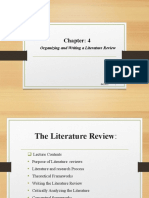 Organizing and Writing A Literature Review