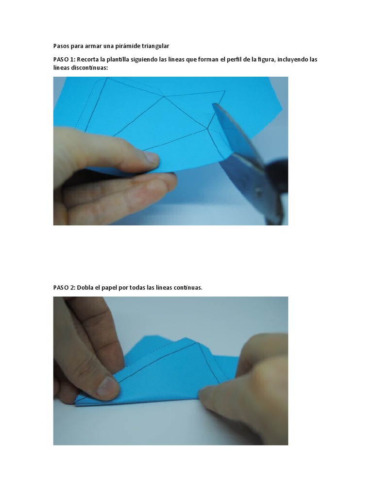 Pasos para armar una pirámide triangular | PDF