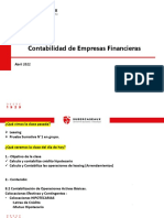 Contabilidad de Empresas Financieras: Abril 2022