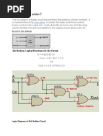 What Is A Full Adder?: Block Diagram