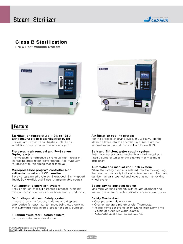 Autoclaves Labtech PDF