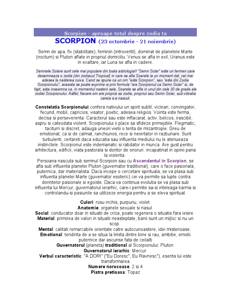 Scorpion | PDF