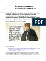 Enrique el Impotente» sus manos gigantes y un pie valgo delatan que era estéril