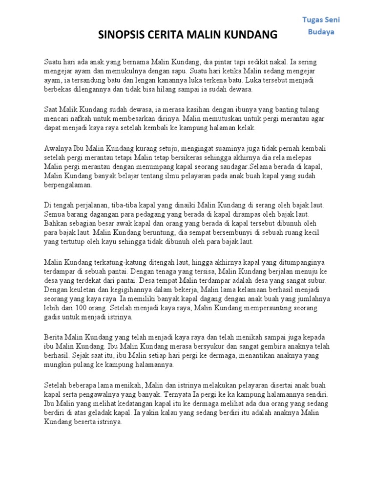 sinopsis malin kundang