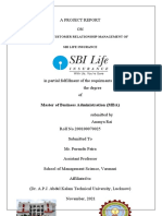Customer Relationship Management in SBI Life Insurance