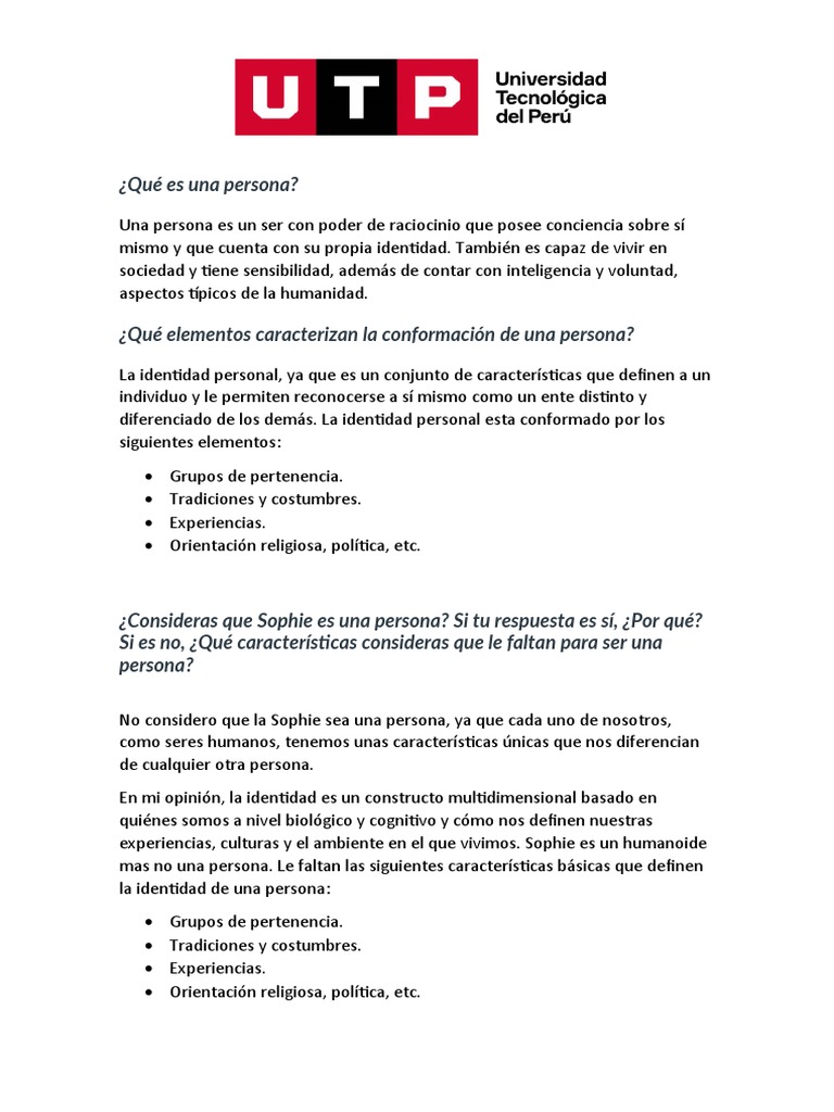 Qué Es Una Persona | PDF