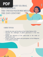 Lesson 5 Contemporary Global Governance and The UnitedNations Meets The 20th Century