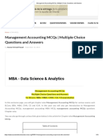 Management Accounting MCQs
