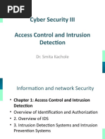 Cyber Security III Access Control and Intrusion Detection: Dr. Smita Kachole