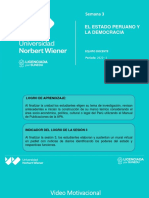 SEMANA 3 EL ESTADO PERUANO Y LA DEMOCRACIA