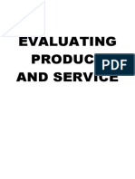 01 Dialogue, Evaluating product and service