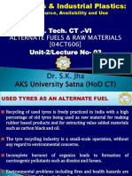 6 B.tech. CT - U2-03 - Used Tyres and Industrial Plastics Their Source, Availability and Use