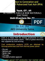 Introduction to Generation and Availability of Pulverized Fuel Ash (PFA