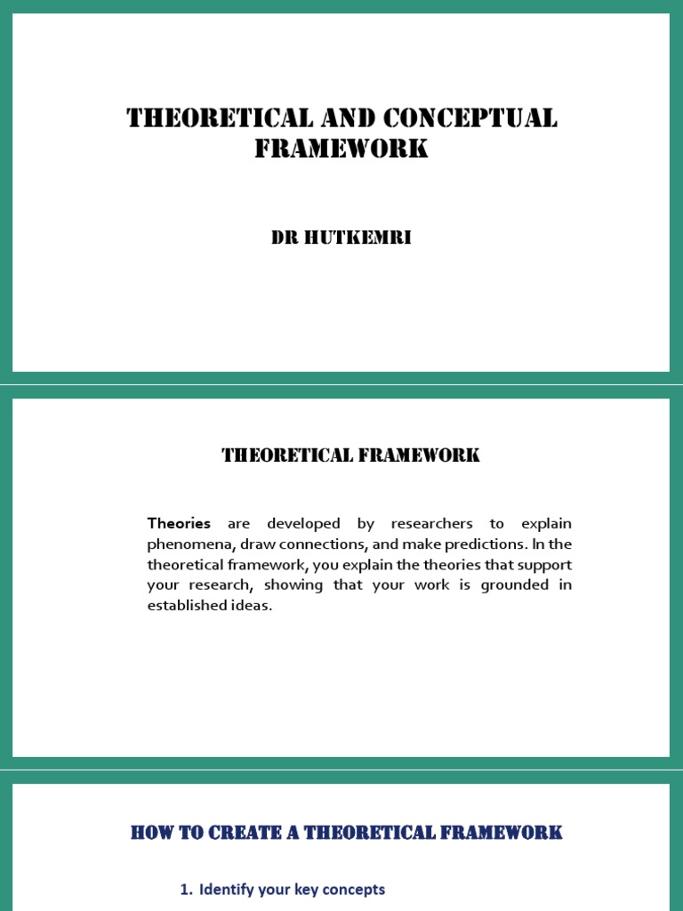 Creating Theoretical and Conceptual Frameworks | PDF | Theory ...
