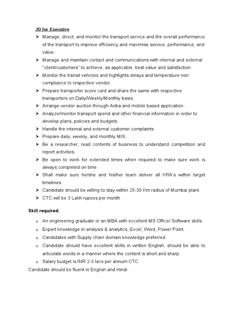 JD For Executive | PDF