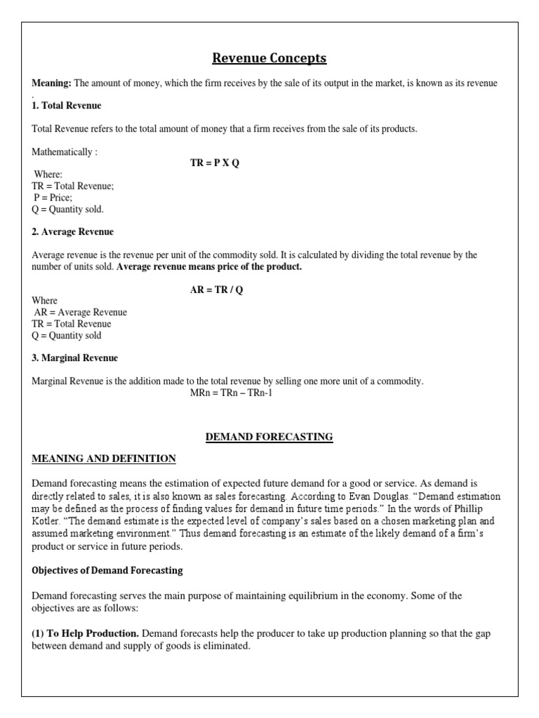 Demand forecasting pdf forecasting demand