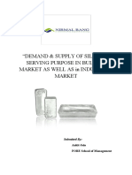 "Demand & Supply of Silver" - Serving Purpose in Bullion Market As Well As in Industrial Market