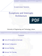 Exceptions and Interrupts Architecture: Microprocessor Systems