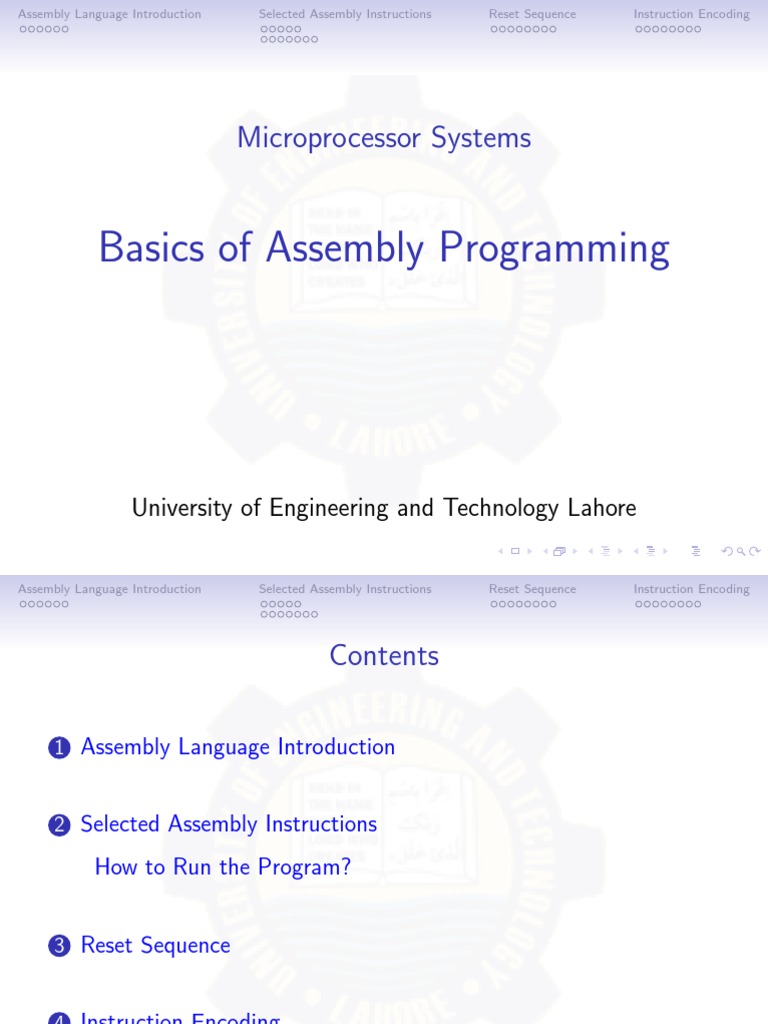 Basics of Assembly Programming: Microprocessor Systems | PDF | Assembly ...