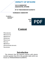 Chemistry of Trans Uranium Elements