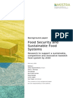 Food Security and Sustainable Food Systems: Background Paper