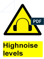 High Noise Levels Warning Sign