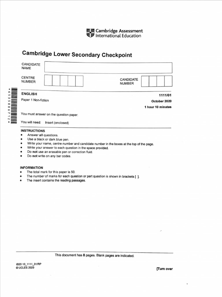 Checkpoint Answer Paper | PDF