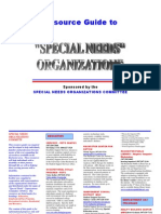 Resource Guide To: Special Needs Organizations Committee
