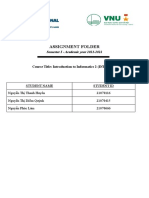 Assignment Folder: Semester I - Academic Year 2021-2022