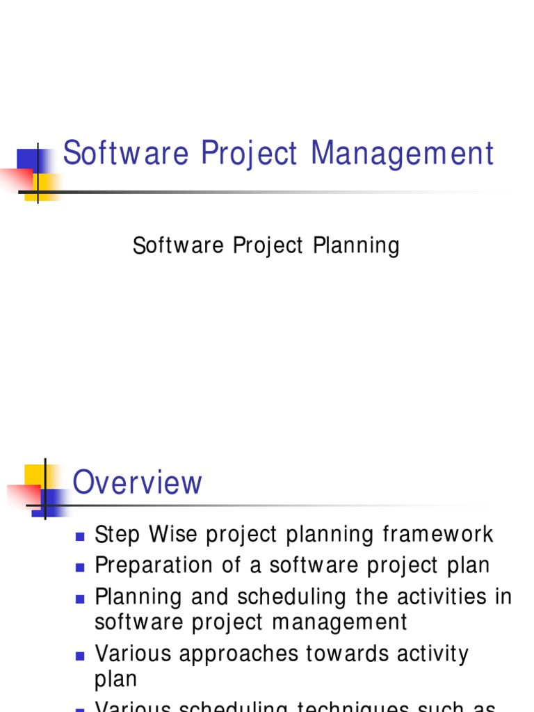 Software Project Activity Planning Guide | PDF | Project Management ...