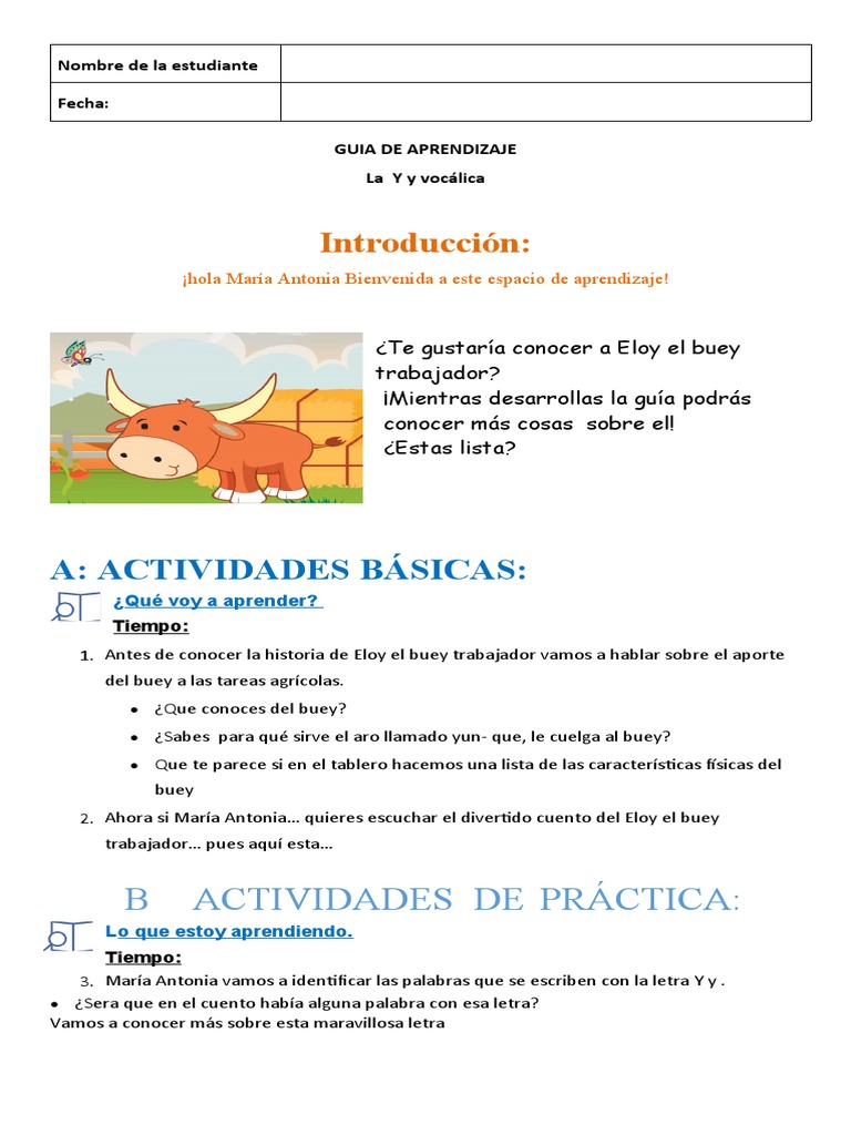 Guia Y | PDF | Artes del Lenguaje y Comunicación