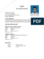 Md. Tofayel Ahommad Mailing Address:: Resume