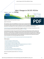 Changes to CDC RT-PCR for SARS-CoV-2 Testing