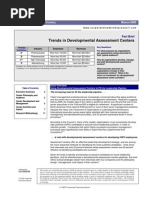 Trends in Developmental Assessment Centers