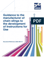 LEEA-062-14 guidance to the development of chain sling instructions for use - version 1 - Jan 16
