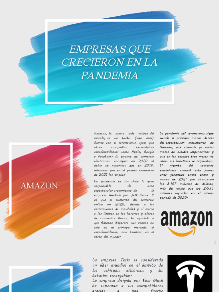 Crecimiento de Empresas en la Pandemia | PDF | Microsoft | Economias
